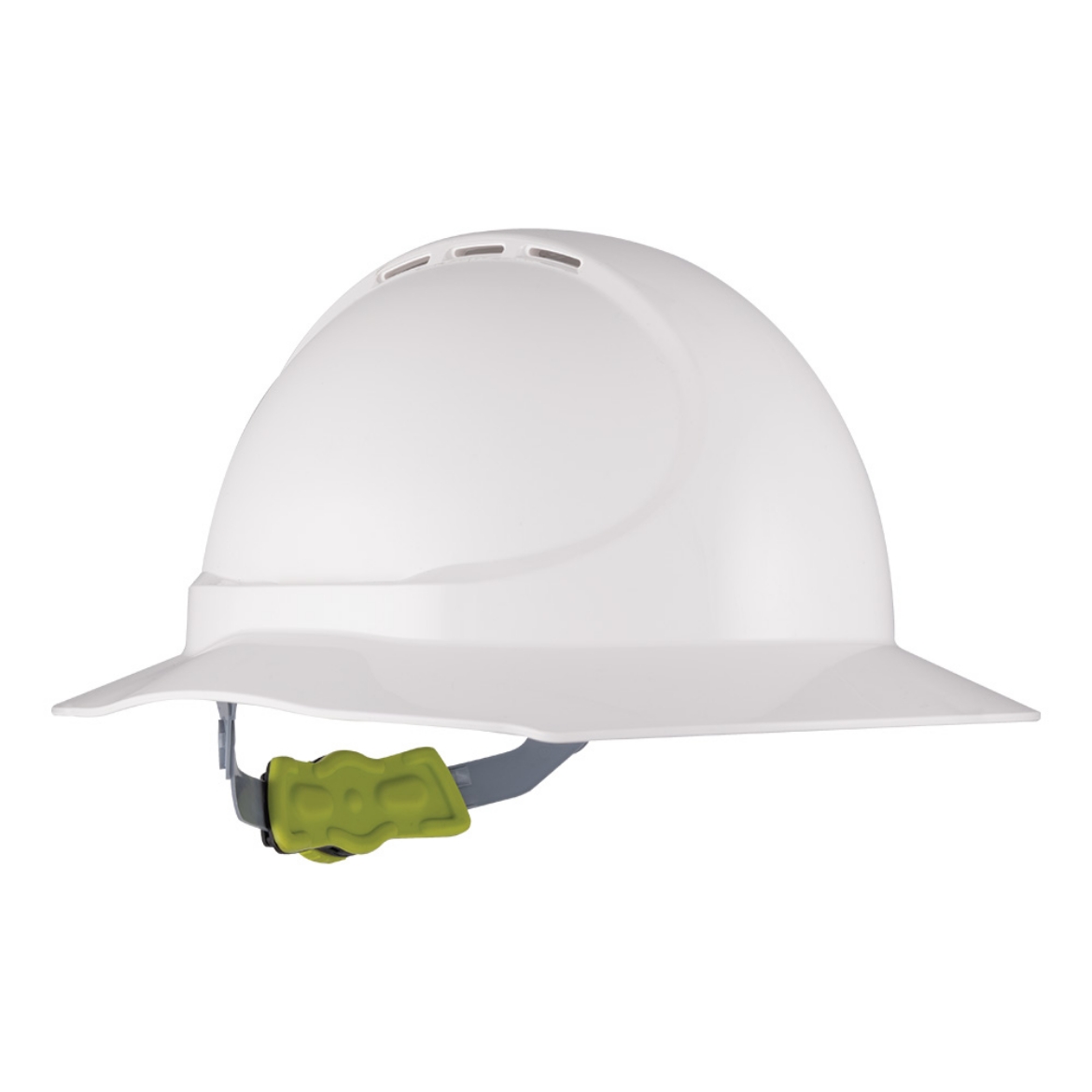 Picture of Force 360 GT11 Type 1 ABS Vented Broad Brim Hard Hat with Ratchet Harness - White