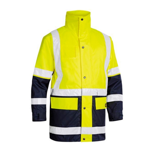 Picture of Bisley Taped 5 In 1 Rain Jacket YELLOW/NAVY