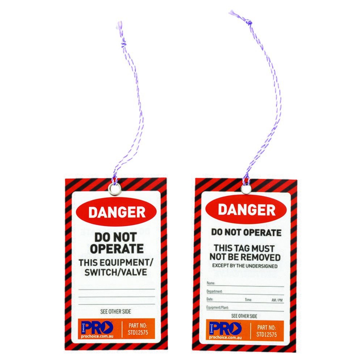 Picture of Safety Tag -125Mm X 75Mm Danger Do Not Operate (100)