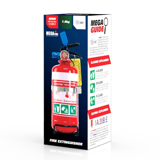Picture of Megafire 1kg ABE Extinguisher c/w Vehicle Bracket
