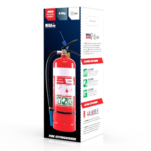 Picture of Megafire 4.5kg ABE Extinguisher c/w Wall Bracket