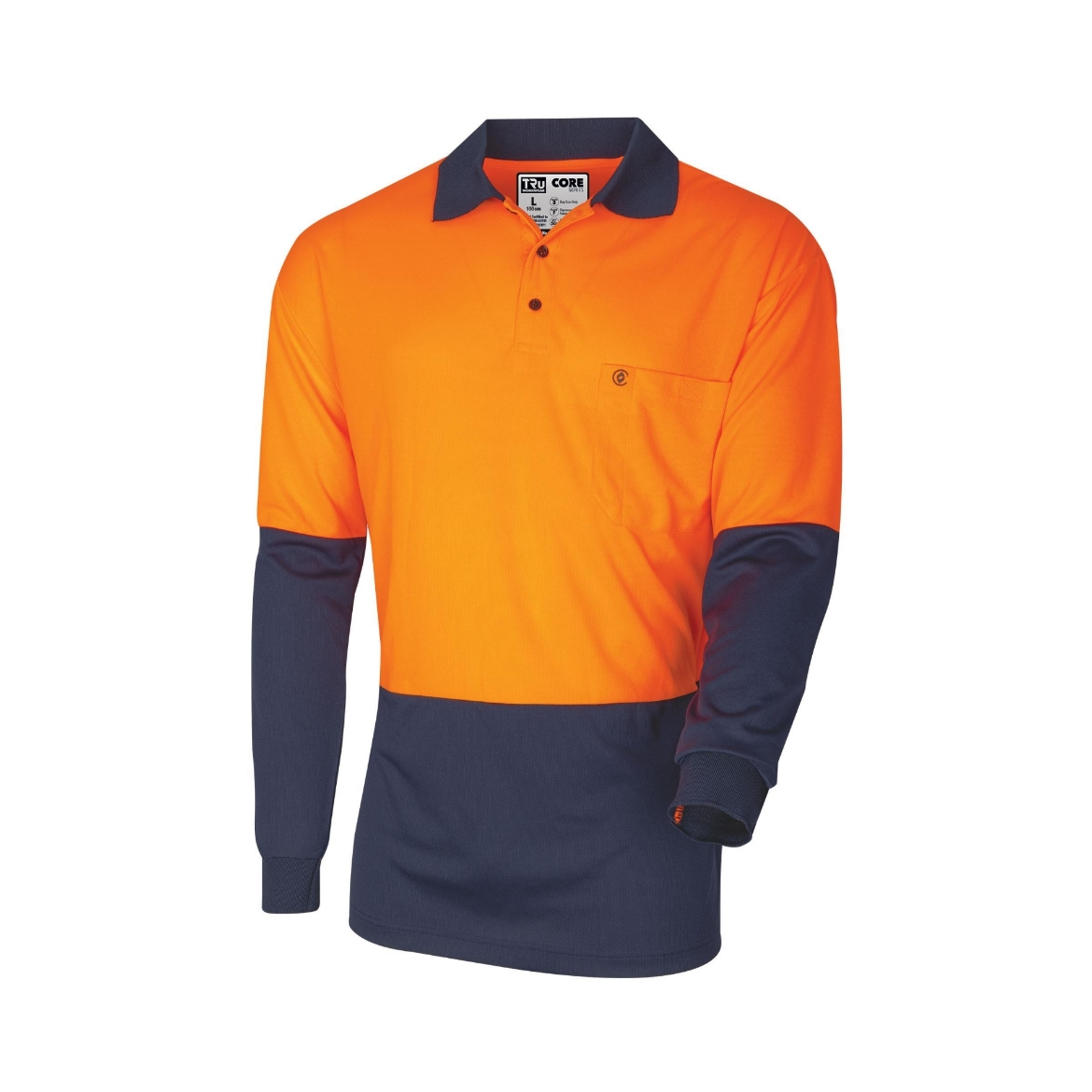 Picture of TRU Core Micromesh L/S Hi-Vis Polo Shirt