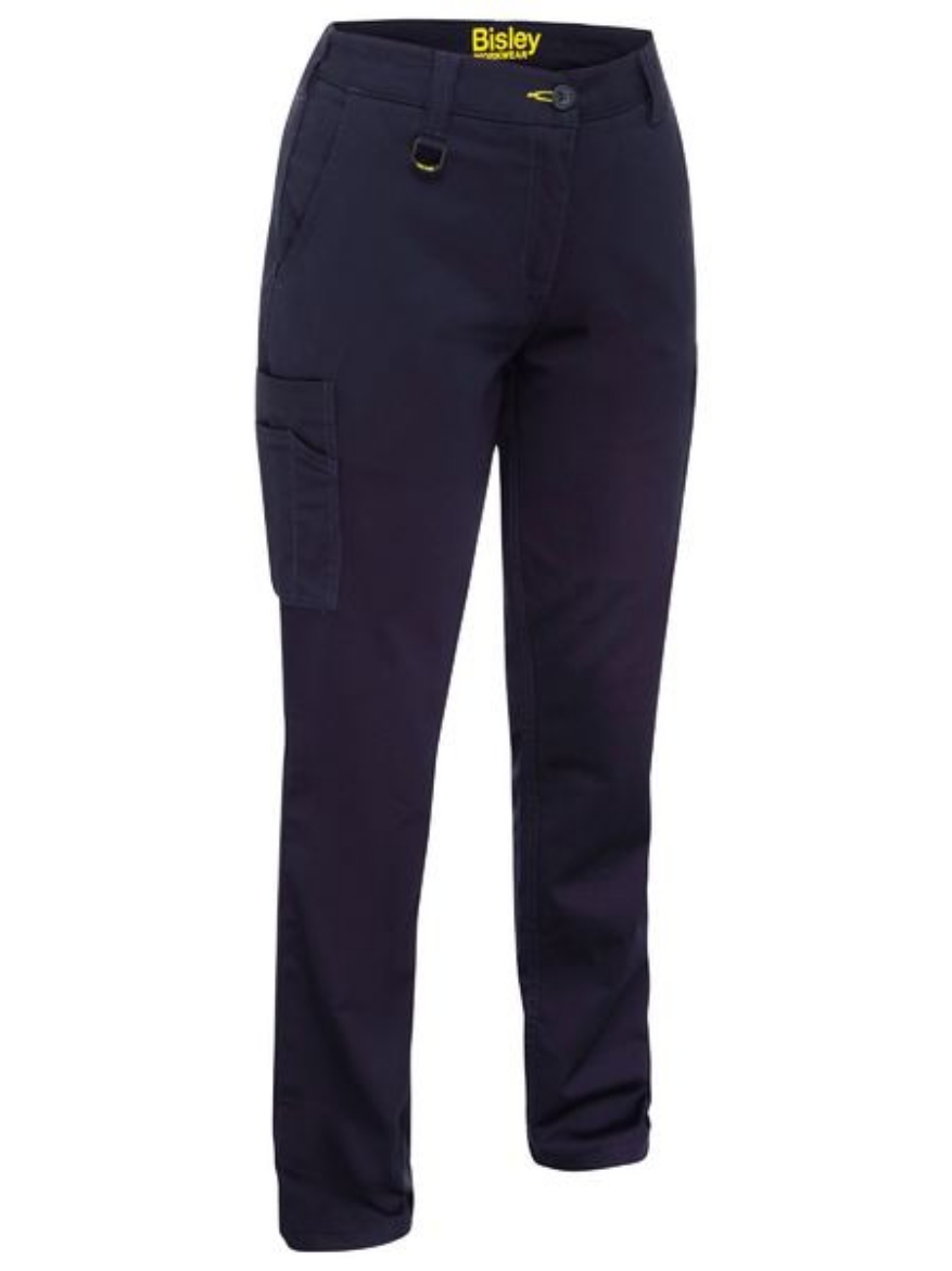 Picture of Bisley Women's Stretch Cotton Cargo Pants - Navy