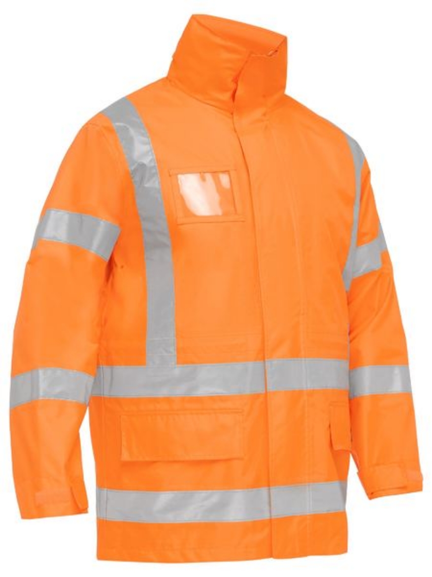 Picture of Bisley X Taped 4 in 1 Rain Jacket  RAIL ORANGE