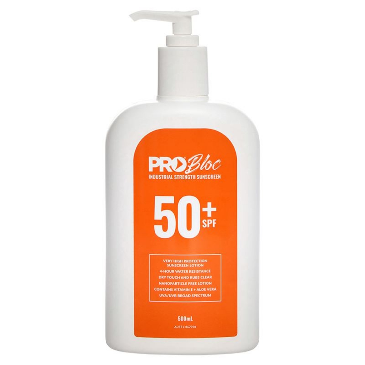 Picture of Probloc SPF 50 + Sunscreen 500ML Pump Bottle