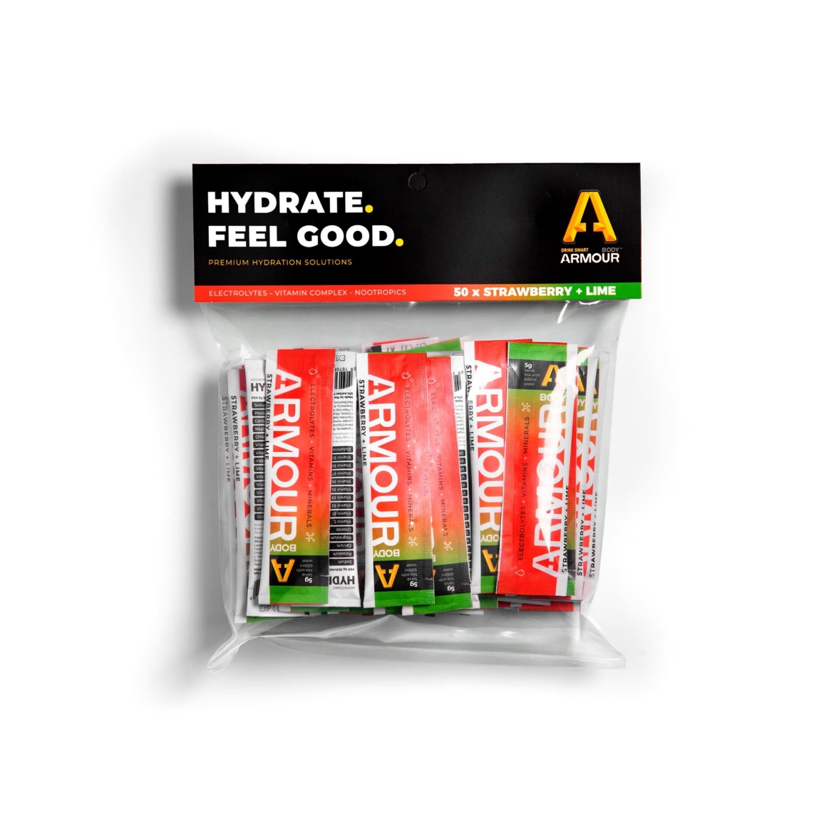 Picture of Body Armour Hydrate+ Hypotonic Sachets - Single Flavour (50 Pack)