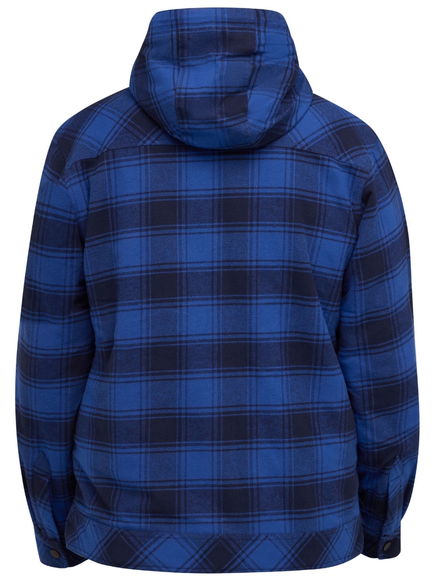 Picture of Bisley Zip Hoodie with Sherpa Lining - Blue Check