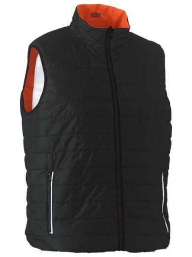 Picture of Bisley Taped Hi Vis Reversible Puffer Vest