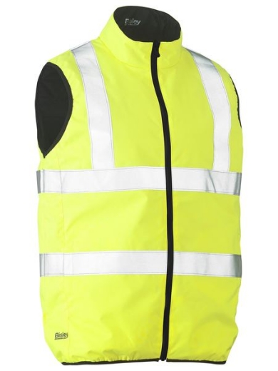 Picture of Bisley Taped Hi Vis Reversible Puffer Vest
