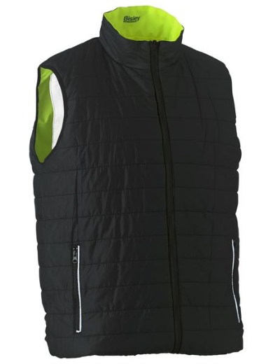 Picture of Bisley Taped Hi Vis Reversible Puffer Vest