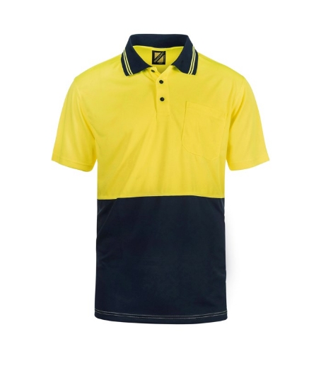 Picture of Workcraft Hi-Vis Cotton Back Polo S/S