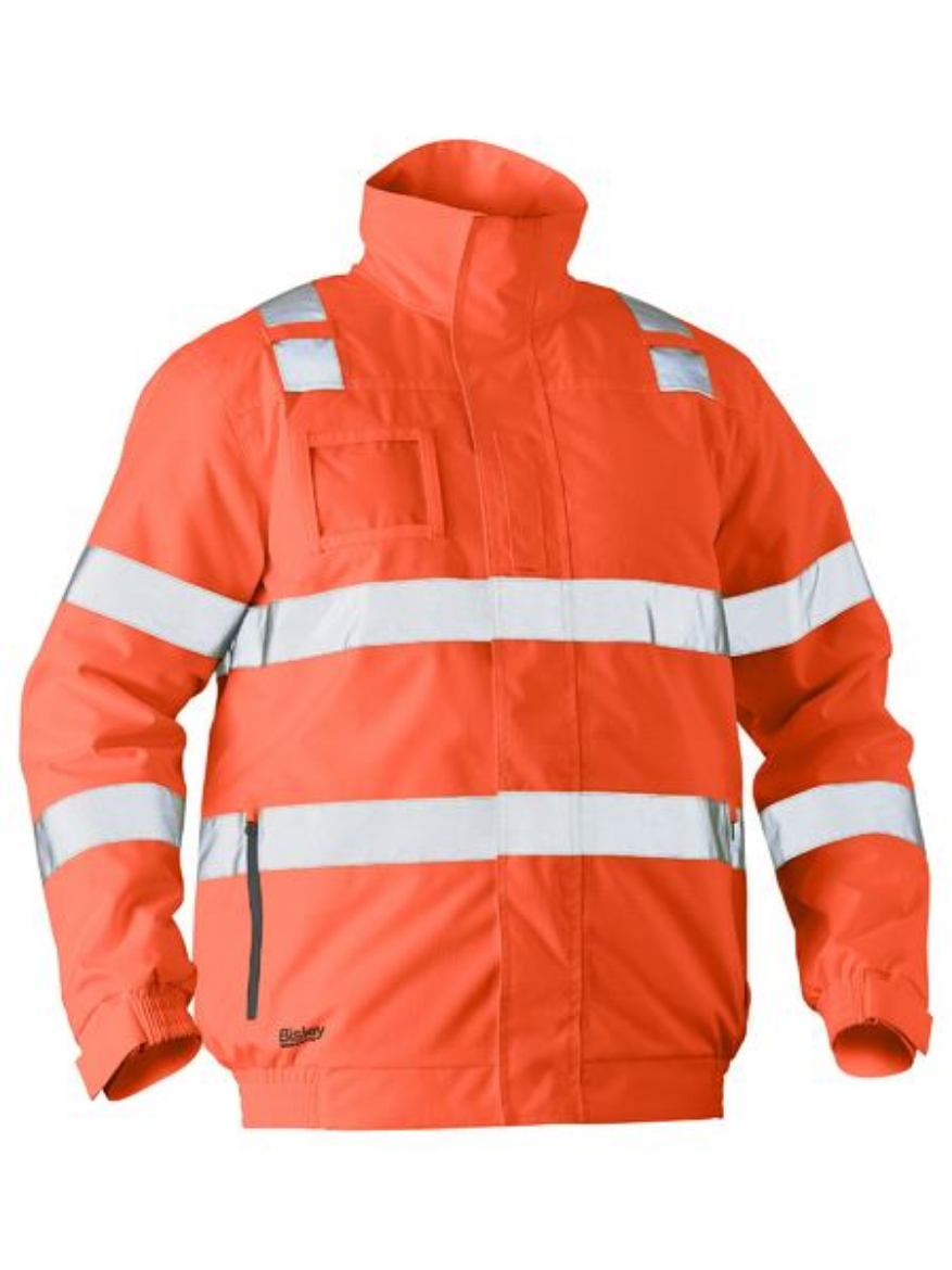 Picture of Bisley Taped Hi Vis Wet Weather Bomber Jacket