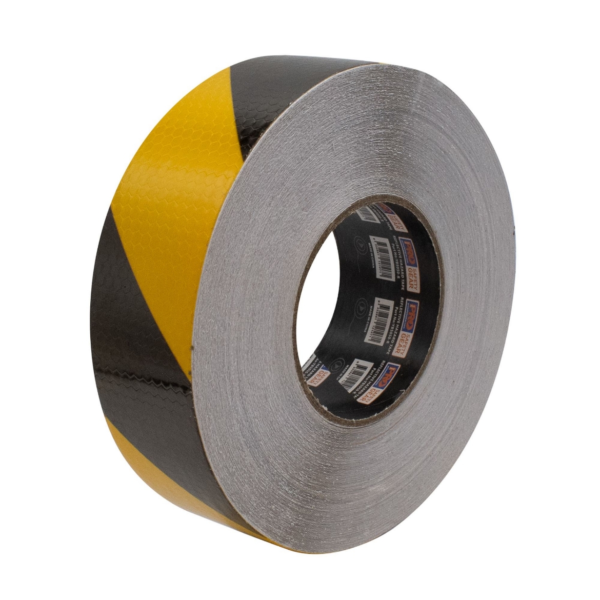 Picture of Self Adhesive Reflective Hazard Tape Yellow & Black. 50M X 50mm